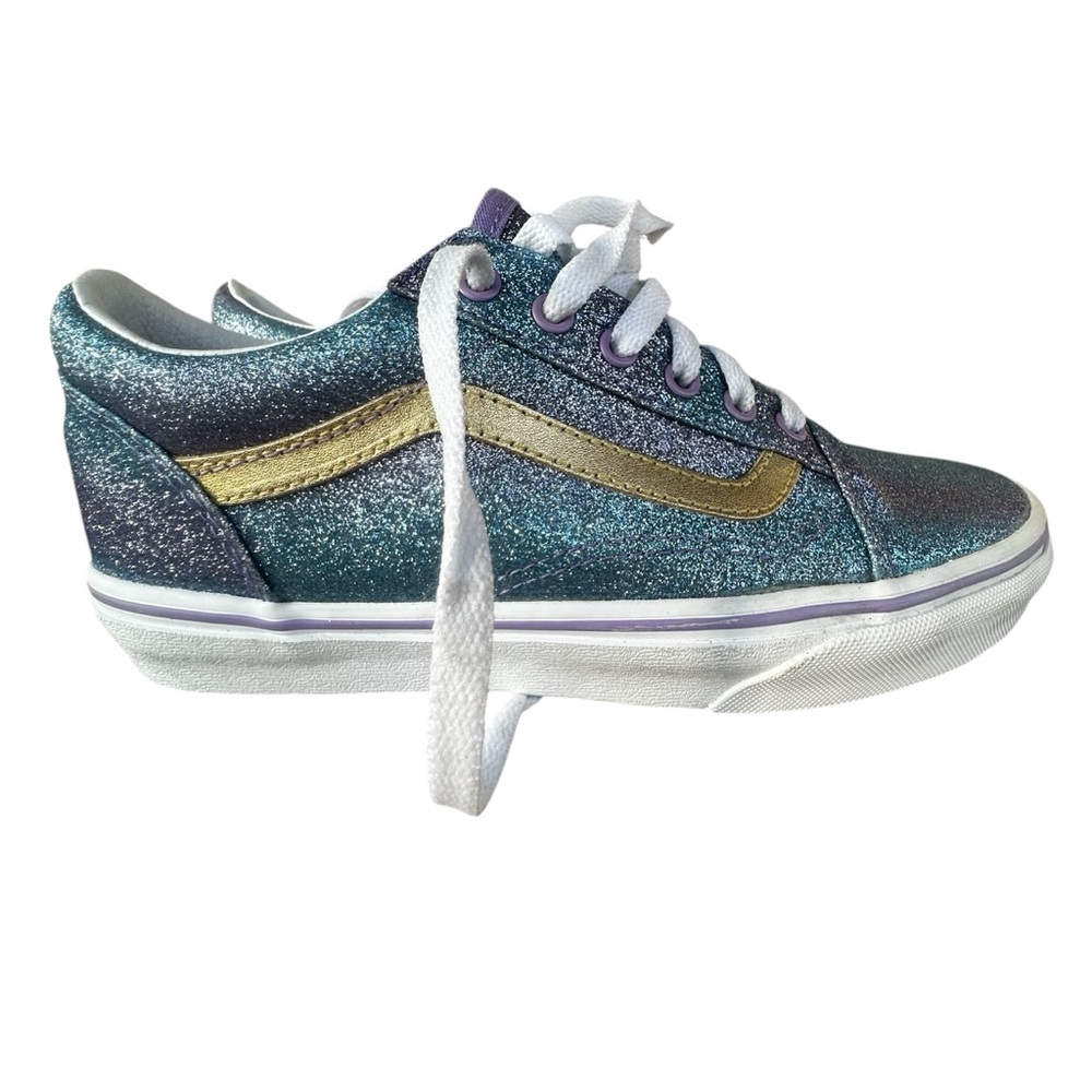 🌻Vans Old School kids Ombré Glitter Skate Shoes